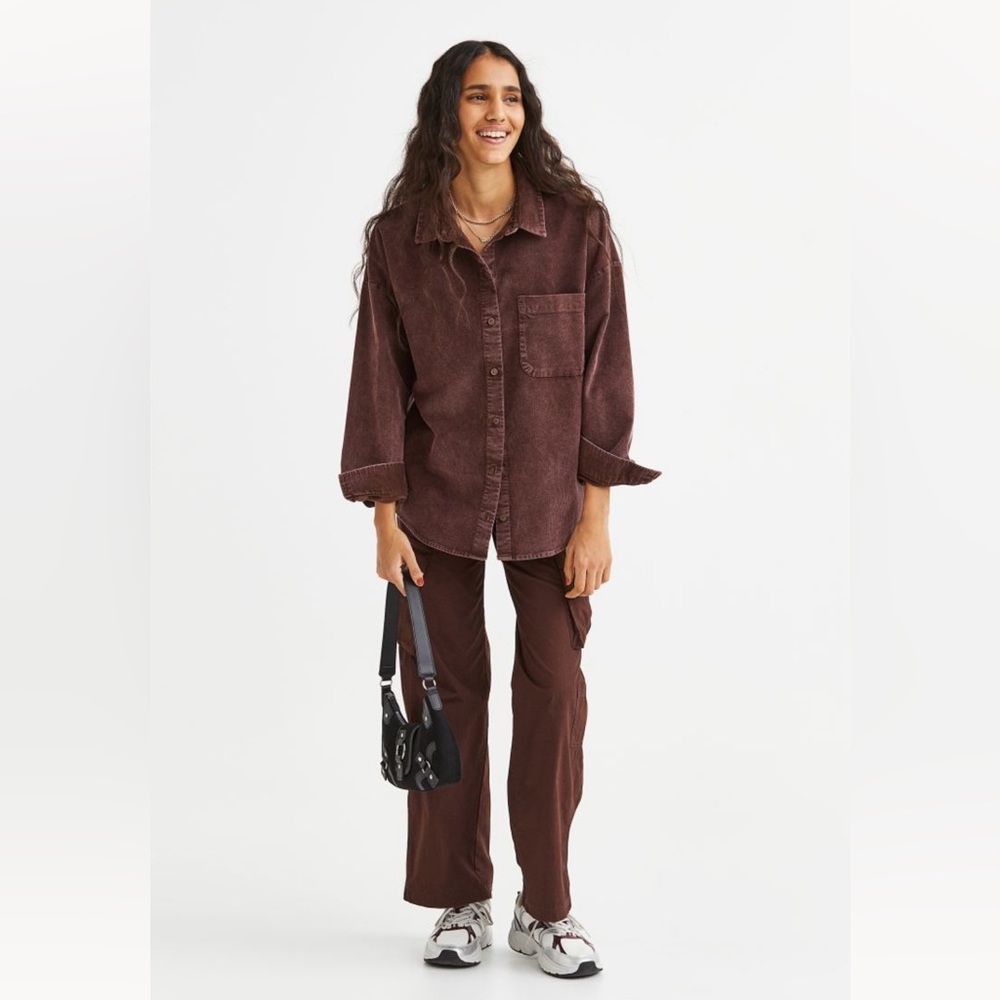 H&M Oversized Corduroy Shirt Size S